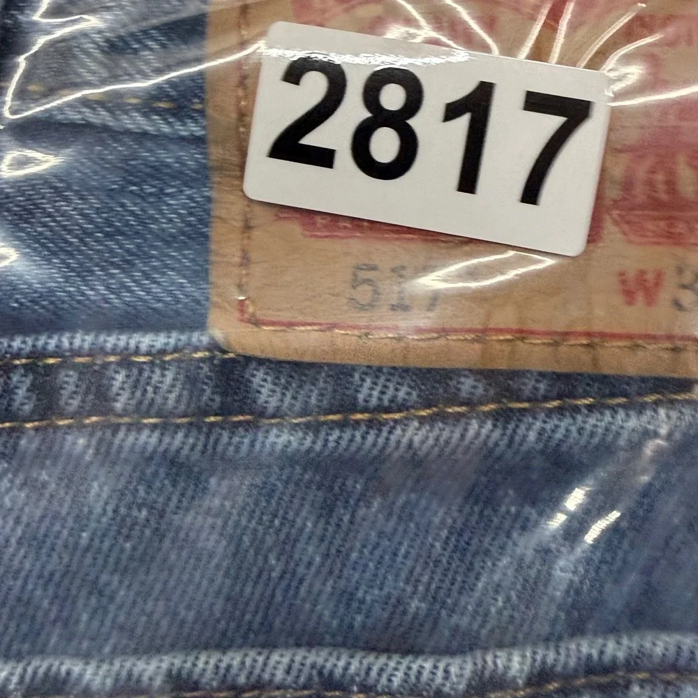 Levi's 517 Jeans Mens 34x34 Blue Bootcut Denim Western Pants